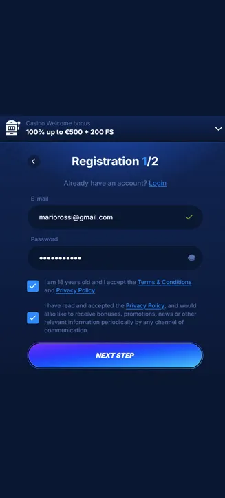 Boomerang Bet registration process on mobile Boomerang Bet registration process on mobile