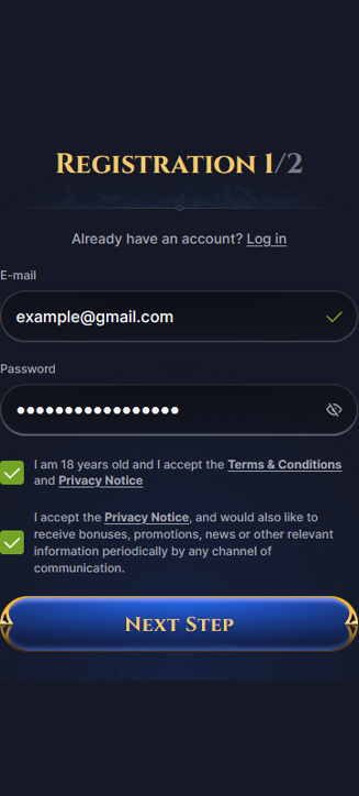 Cazeus registration process on mobile Cazeus registration process on mobile