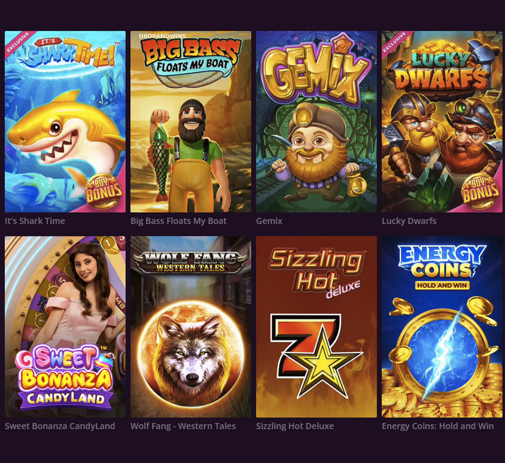 MalinaCasino popular games on desktop MalinaCasino popular games on desktop