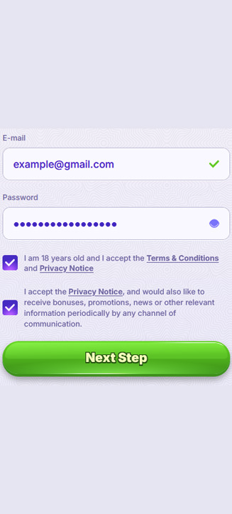 RoboCat registration process on mobile RoboCat registration process on mobile